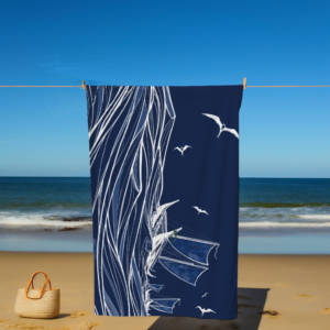 Hoʻolauleʻa Beach Towel waʻa design
